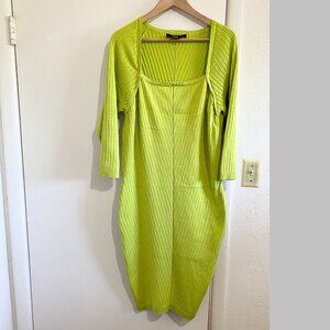 Ashley Stewart Vibrant Green Midi Dress